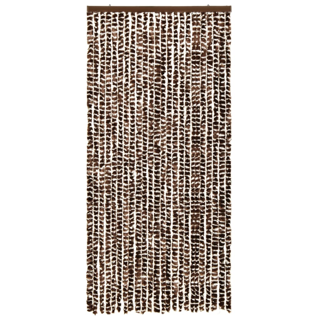 Insect Curtain Brown and White 100x220 cm Chenille - OLBRIT