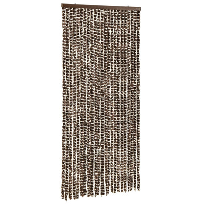 Insect Curtain Brown and White 100x220 cm Chenille - OLBRIT