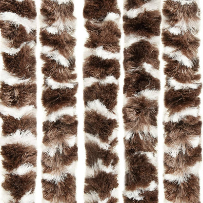 Insect Curtain Brown and White 100x220 cm Chenille - OLBRIT