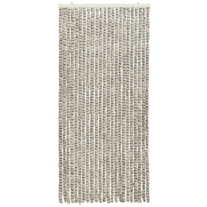 Insect Curtain Light and Dark Grey 90x220 cm Chenille - OLBRIT