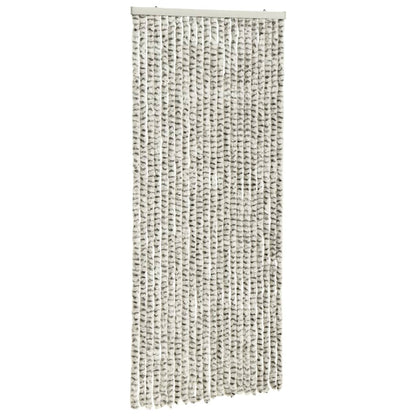 Insect Curtain Light and Dark Grey 90x220 cm Chenille - OLBRIT