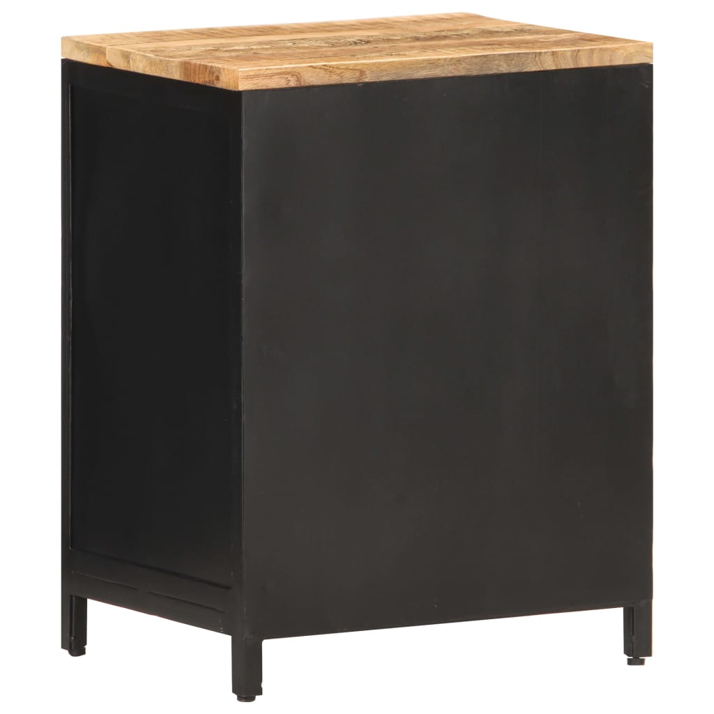 Bedside Cabinet 40x30x53 cm Solid Rough Mango Wood - OLBRIT