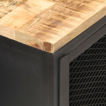 Bedside Cabinet 40x30x53 cm Solid Rough Mango Wood - OLBRIT