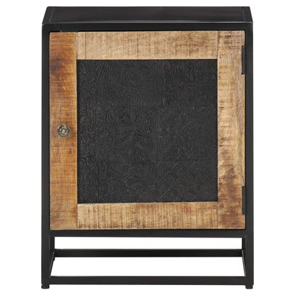 Bedside Cabinet 40x30x50 cm Rough Mango Wood - OLBRIT