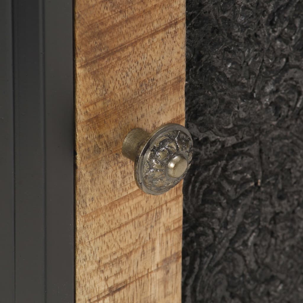 Bedside Cabinet 40x30x50 cm Rough Mango Wood - OLBRIT