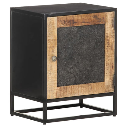 Bedside Cabinet 40x30x50 cm Rough Mango Wood - OLBRIT