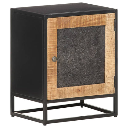 Bedside Cabinet 40x30x50 cm Rough Mango Wood - OLBRIT