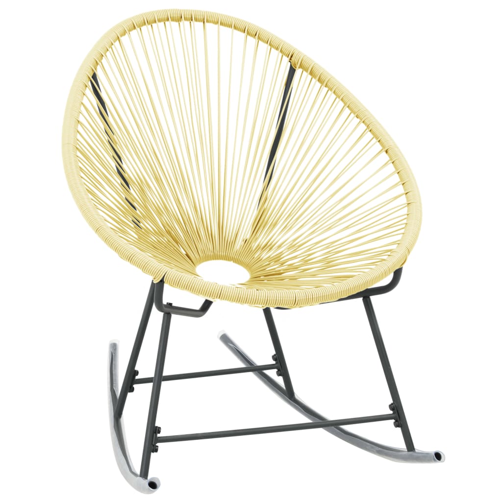 Outdoor Acapulco Chair Poly Rattan Beige - OLBRIT