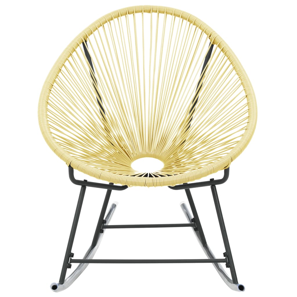 Outdoor Acapulco Chair Poly Rattan Beige - OLBRIT