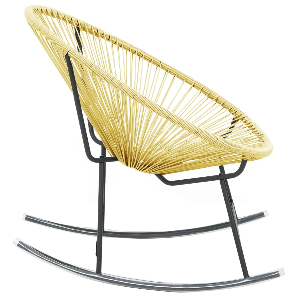 Outdoor Acapulco Chair Poly Rattan Beige - OLBRIT