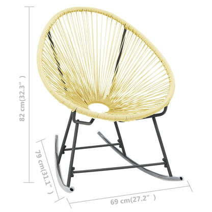 Outdoor Acapulco Chair Poly Rattan Beige - OLBRIT