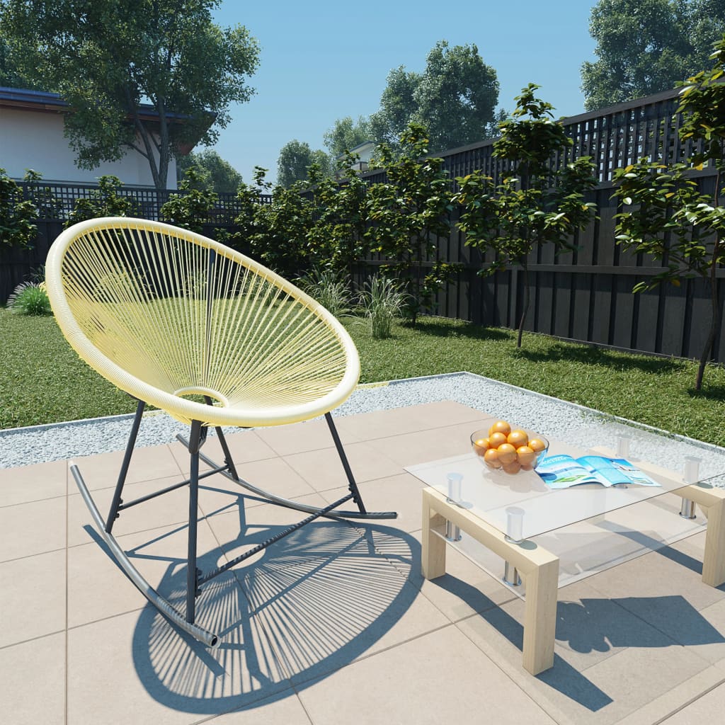 Outdoor Acapulco Chair Poly Rattan Beige - OLBRIT