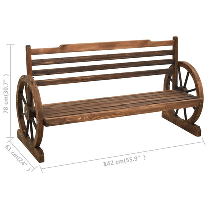 Garden Bench 142 cm Solid Firwood - OLBRIT
