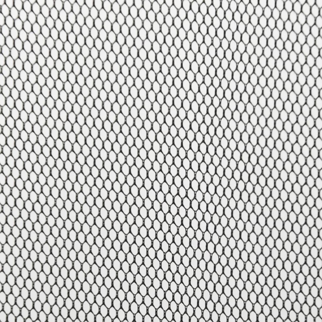 Insect Door Screen with 10-Piece Mesh Curtain Black 240x240 cm - OLBRIT