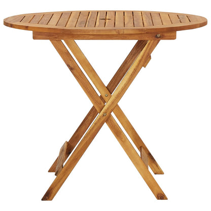 vidaXL 5 Piece Folding Garden Dining Set Solid Acacia Wood - OLBRIT