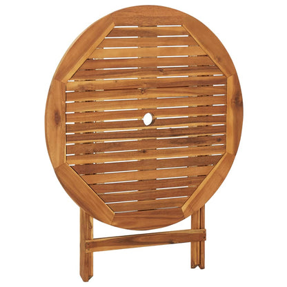 vidaXL 5 Piece Folding Garden Dining Set Solid Acacia Wood - OLBRIT