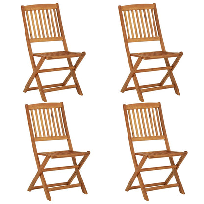 vidaXL 5 Piece Folding Garden Dining Set Solid Acacia Wood - OLBRIT