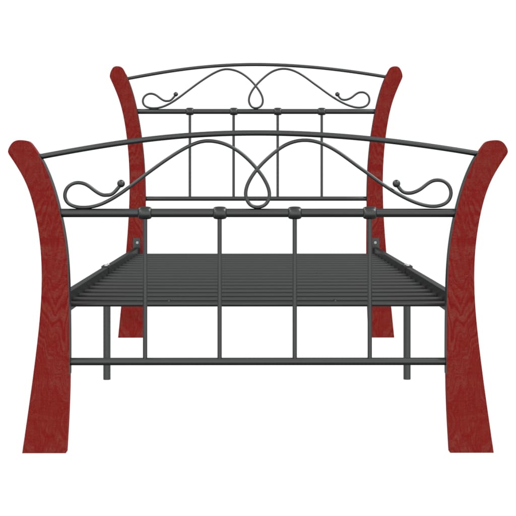 Bed Frame Black Metal 90x200 cm - OLBRIT