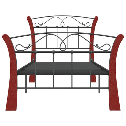 Bed Frame Black Metal 90x200 cm - OLBRIT