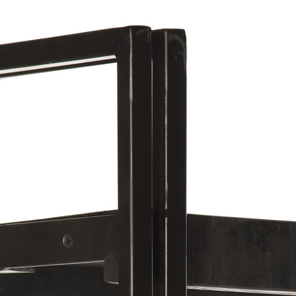 vidaXL 5-Tier Bookcase Black 60x30x180 cm Solid Mango Wood - OLBRIT