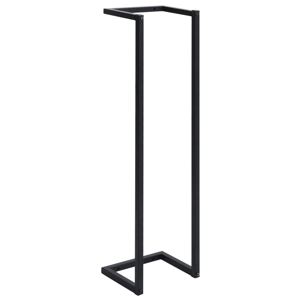 Towel Rack Black 25x20x95 cm Iron - OLBRIT