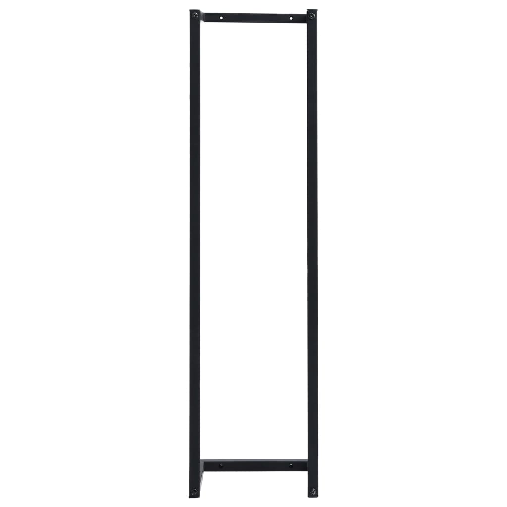 Towel Rack Black 25x20x95 cm Iron - OLBRIT