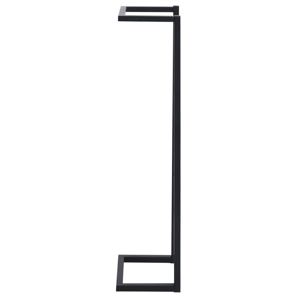 Towel Rack Black 25x20x95 cm Iron - OLBRIT