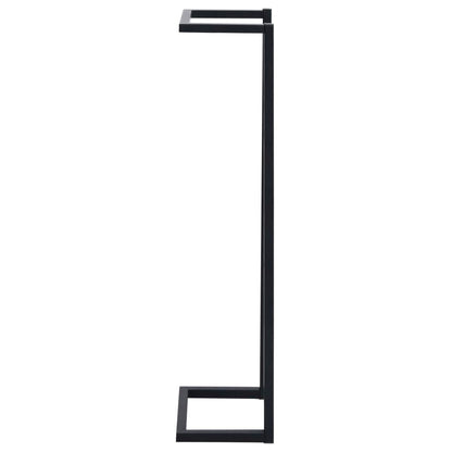 Towel Rack Black 25x20x95 cm Iron - OLBRIT