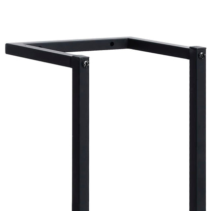 Towel Rack Black 25x20x95 cm Iron - OLBRIT