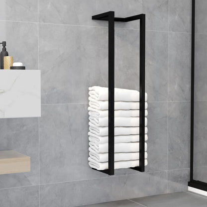 Towel Rack Black 25x20x95 cm Iron - OLBRIT