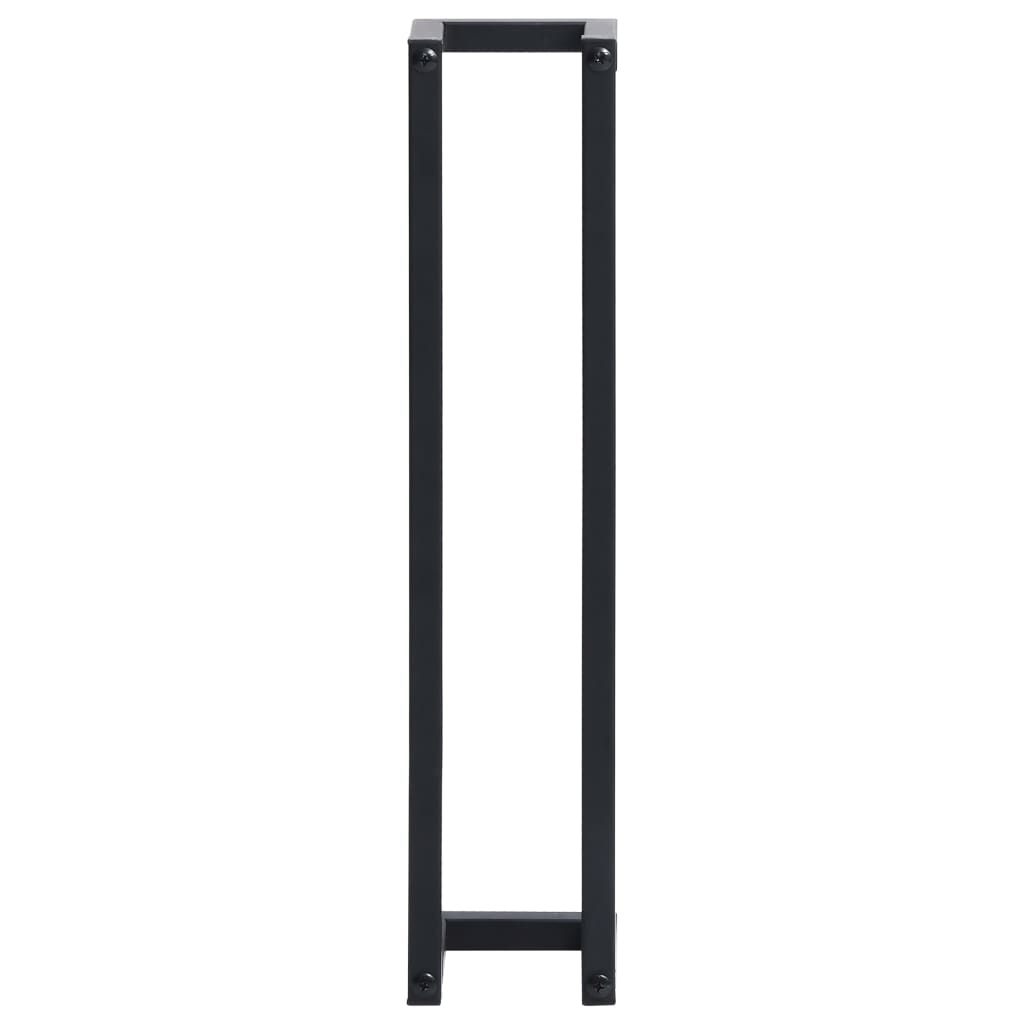 Towel Rack Black 12.5x12.5x60 cm Iron - OLBRIT