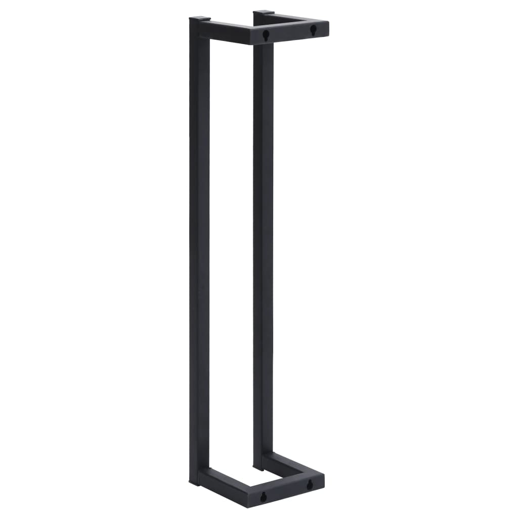 Towel Rack Black 12.5x12.5x60 cm Iron - OLBRIT