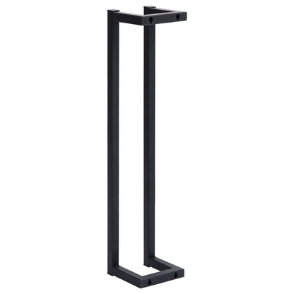Towel Rack Black 12.5x12.5x60 cm Iron - OLBRIT