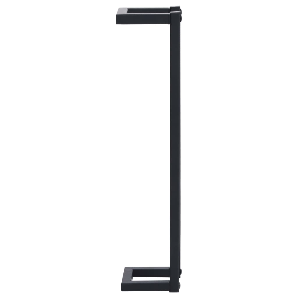 Towel Rack Black 12.5x12.5x60 cm Iron - OLBRIT