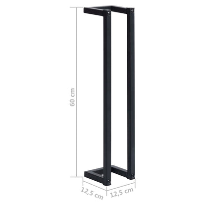 Towel Rack Black 12.5x12.5x60 cm Iron - OLBRIT