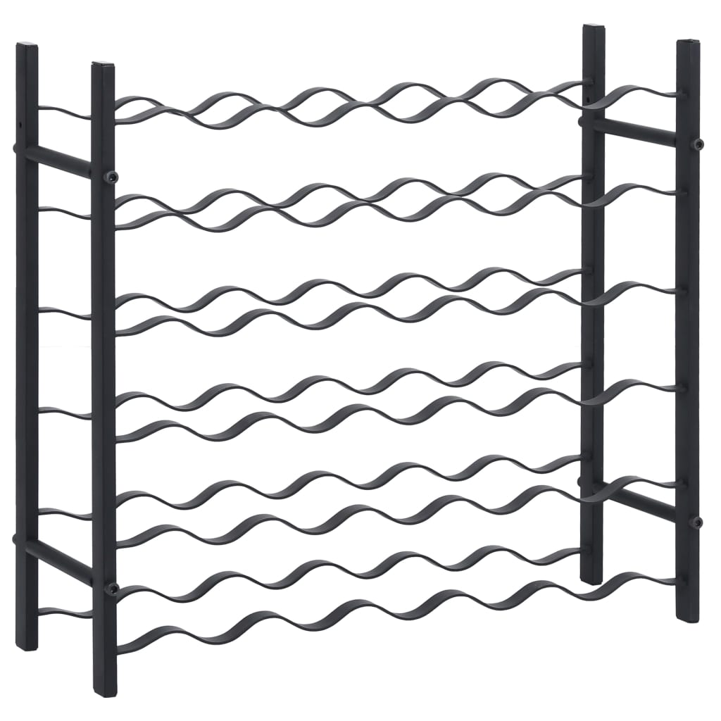 Wine Rack for 36 Bottles Black Iron - OLBRIT