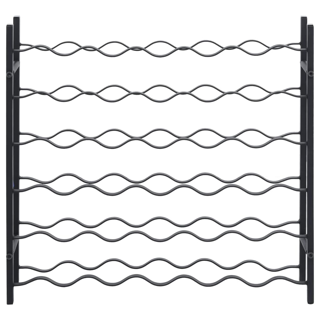 Wine Rack for 36 Bottles Black Iron - OLBRIT