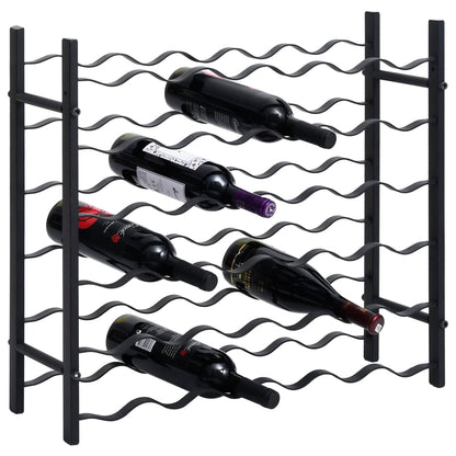 Wine Rack for 36 Bottles Black Iron - OLBRIT