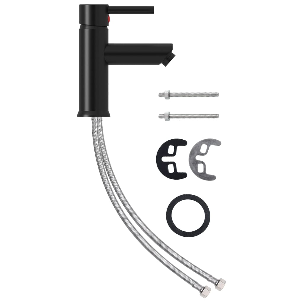 Bathroom Basin Faucet Black 130x176 mm - OLBRIT