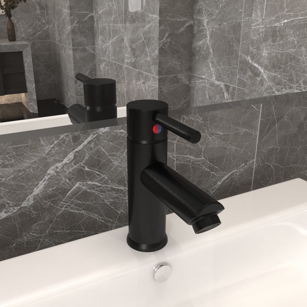 Bathroom Basin Faucet Black 130x176 mm - OLBRIT