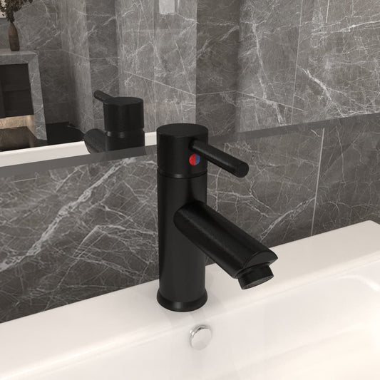 Bathroom Basin Faucet Black 130x176 mm - OLBRIT