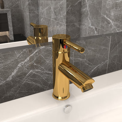 Bathroom Basin Faucet Gold 130x176 mm - OLBRIT