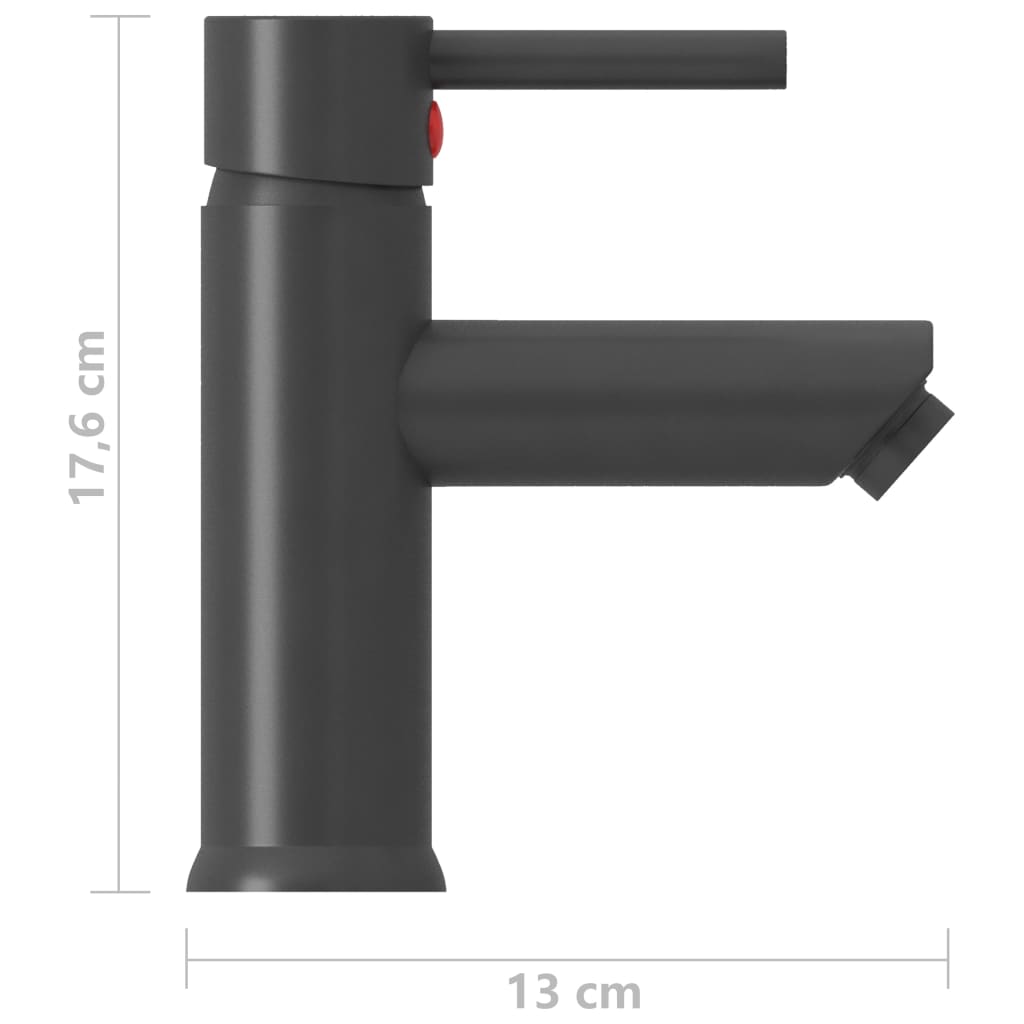 Bathroom Basin Faucet Grey 130x176 mm - OLBRIT