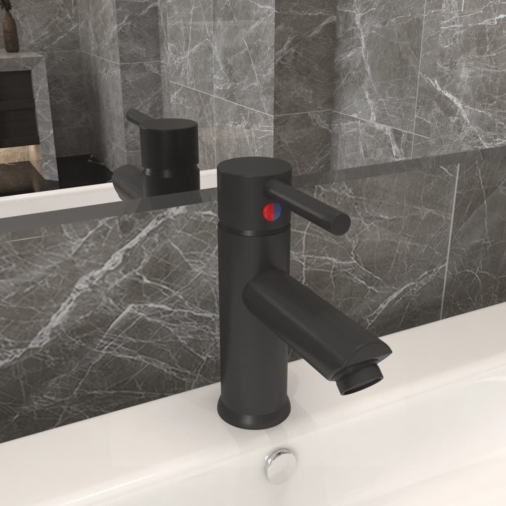 Bathroom Basin Faucet Grey 130x176 mm - OLBRIT