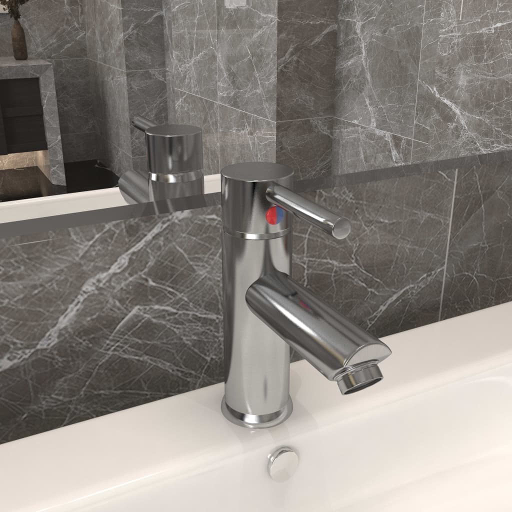 Bathroom Basin Faucet Silver 130x176 mm - OLBRIT