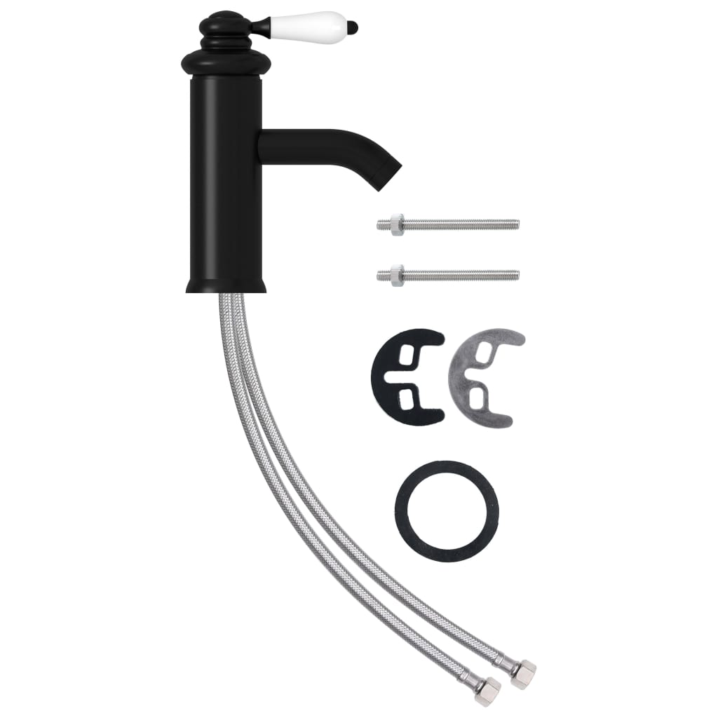 Bathroom Basin Faucet Black 130x180 mm - OLBRIT
