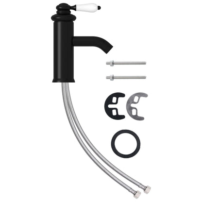 Bathroom Basin Faucet Black 130x180 mm - OLBRIT