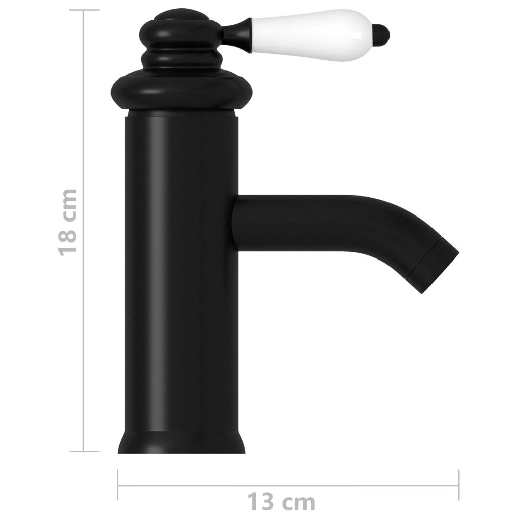 Bathroom Basin Faucet Black 130x180 mm - OLBRIT