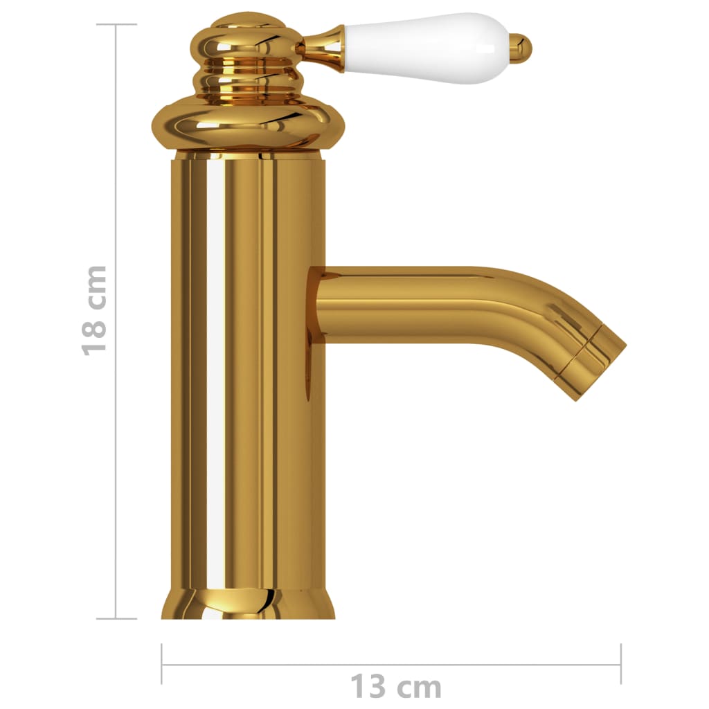 Bathroom Basin Faucet Gold 130x180 mm - OLBRIT