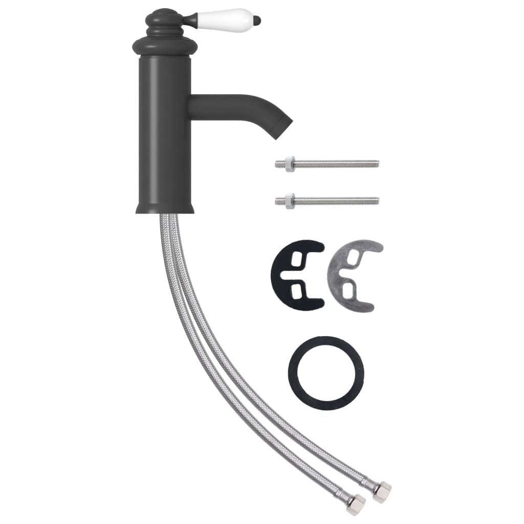 Bathroom Basin Faucet Grey 130x180 mm - OLBRIT